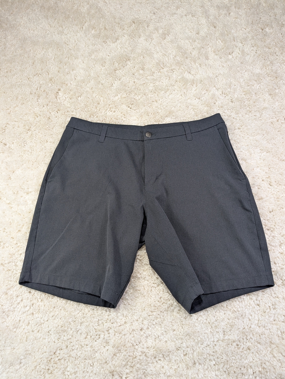 lululemon athletica Men's Charcoal Flat-Front Shorts
